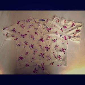 White Floral Blouse